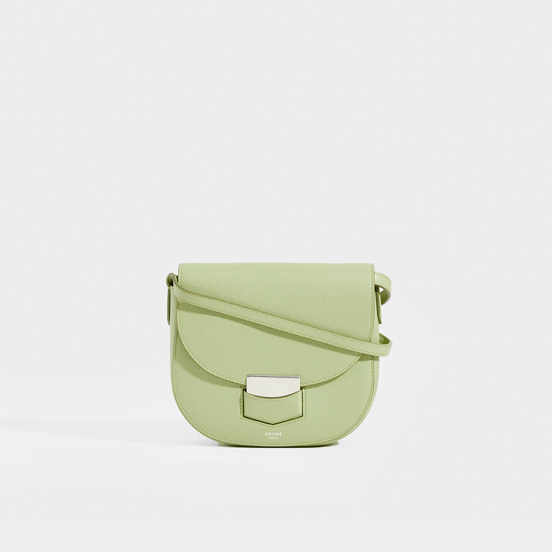 CELINE Small Trotteur Bag in Pistachio