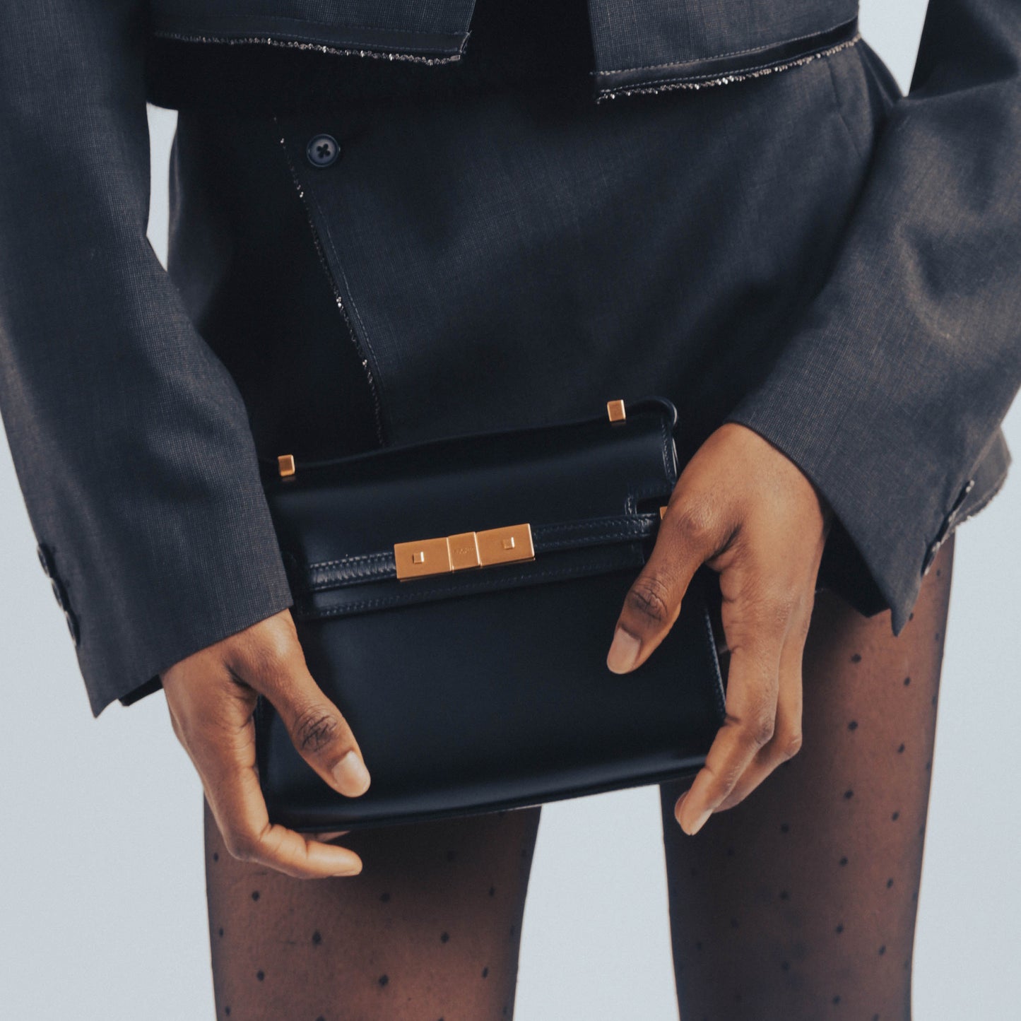 Mini Manhattan Shoulder Bag in Black