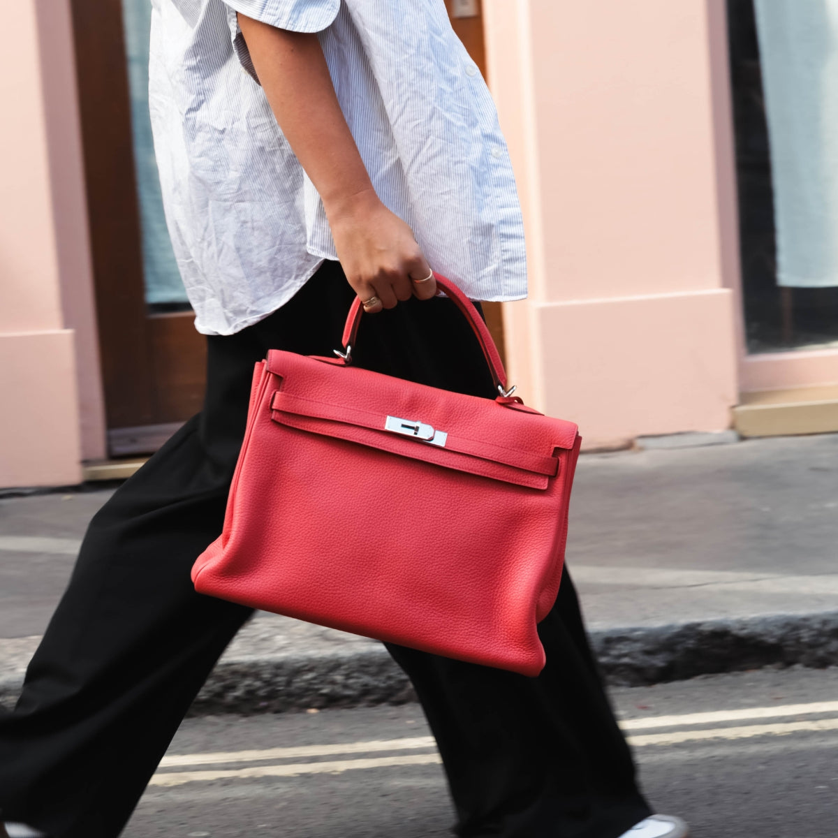 Kelly Retourne 35 in Red Togo Leather