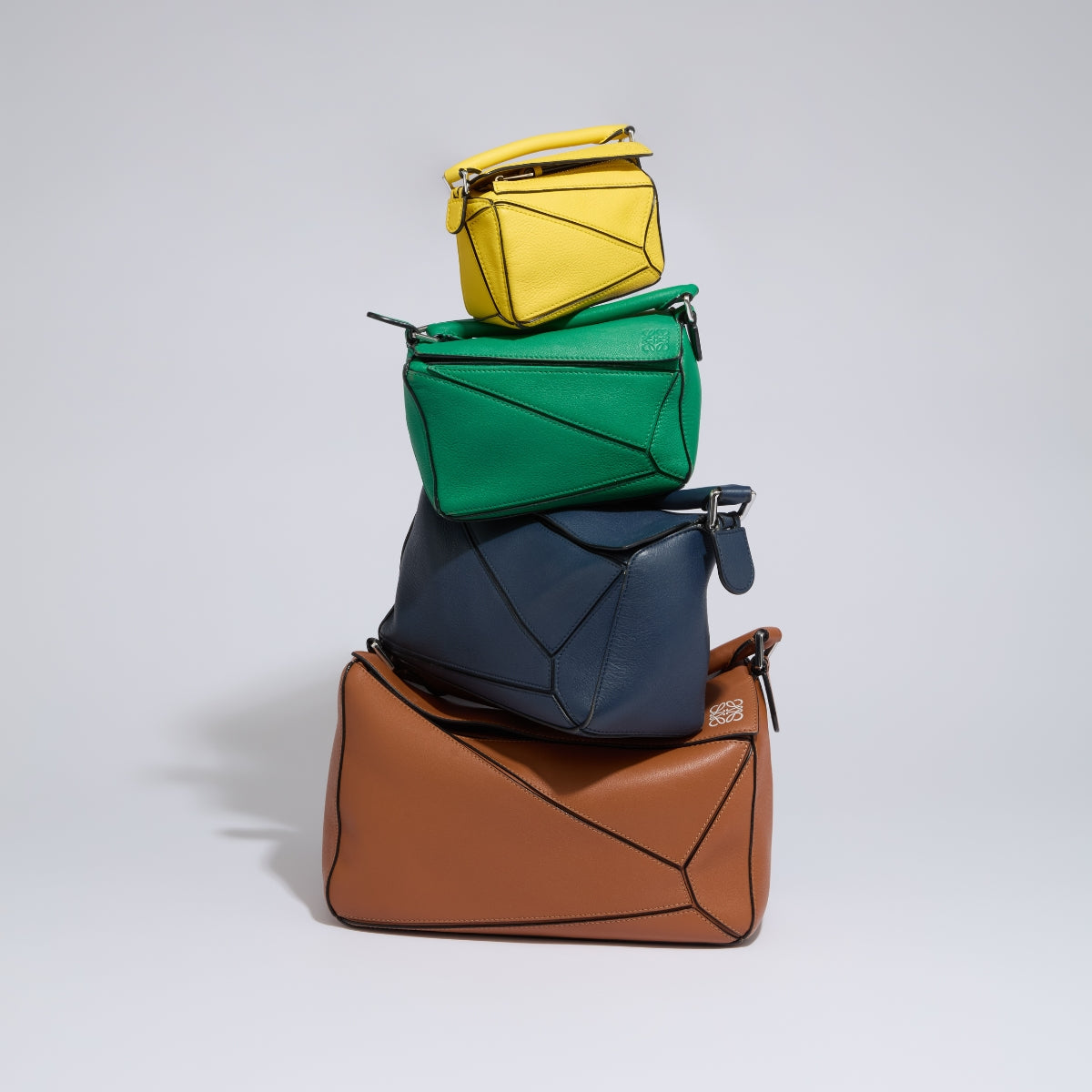 Nano Puzzle Bag in Yellow Leather