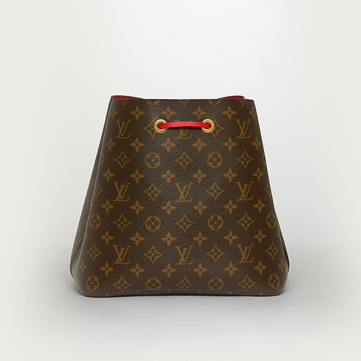 NéoNoé MM Bucket Bag in Monogram Canvas and Red