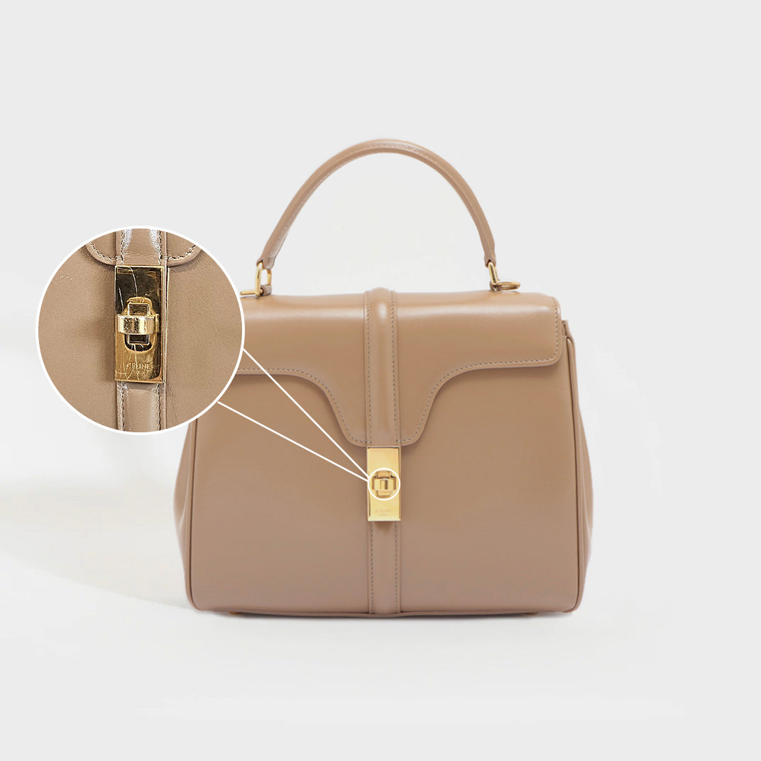 Small 16 Bag in Satinated Nude Calf Leather