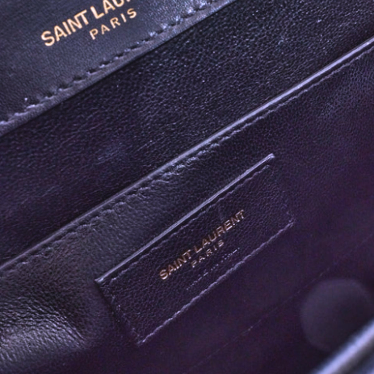 Medium Sulpice Shoulder Bag in Navy Leather