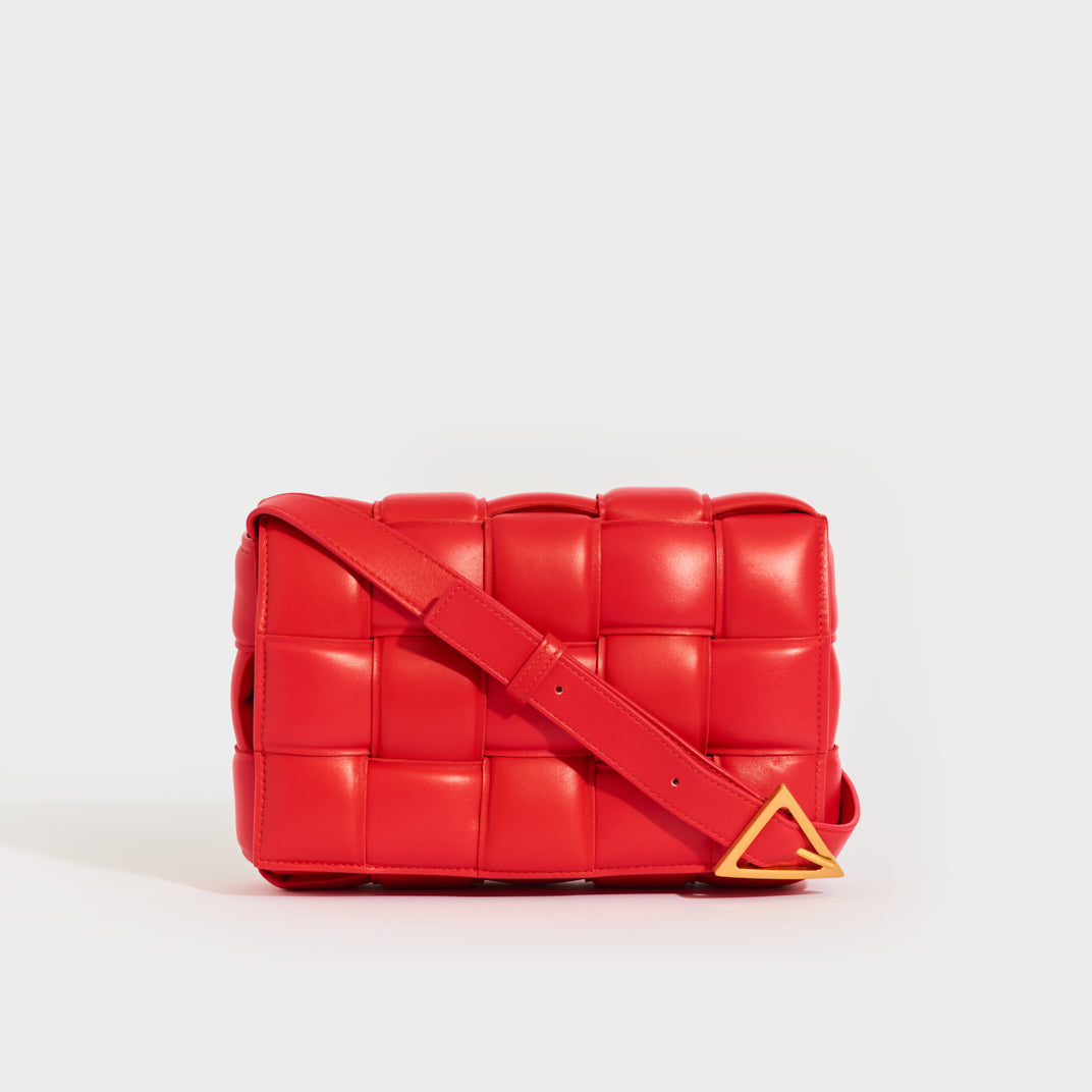 BOTTEGA VENETA Padded Cassette Bag in Red COCOON