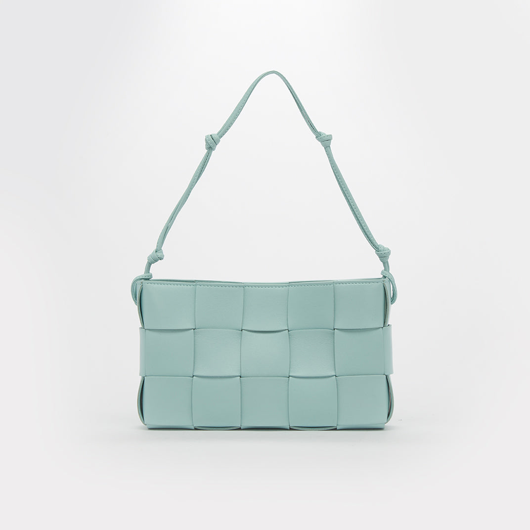 Small Brick Cassette Leather Bag in Ice