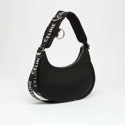 Ava Trekking Shoulder Bag in Black Canvas