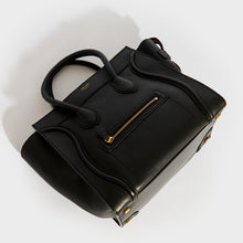 Load image into Gallery viewer, CELINE Mini Luggage Handbag in Black Smooth Leather