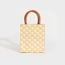 Load image into Gallery viewer, CELINE Mini Vertical Triomphe Cabas Tote in White Canvas