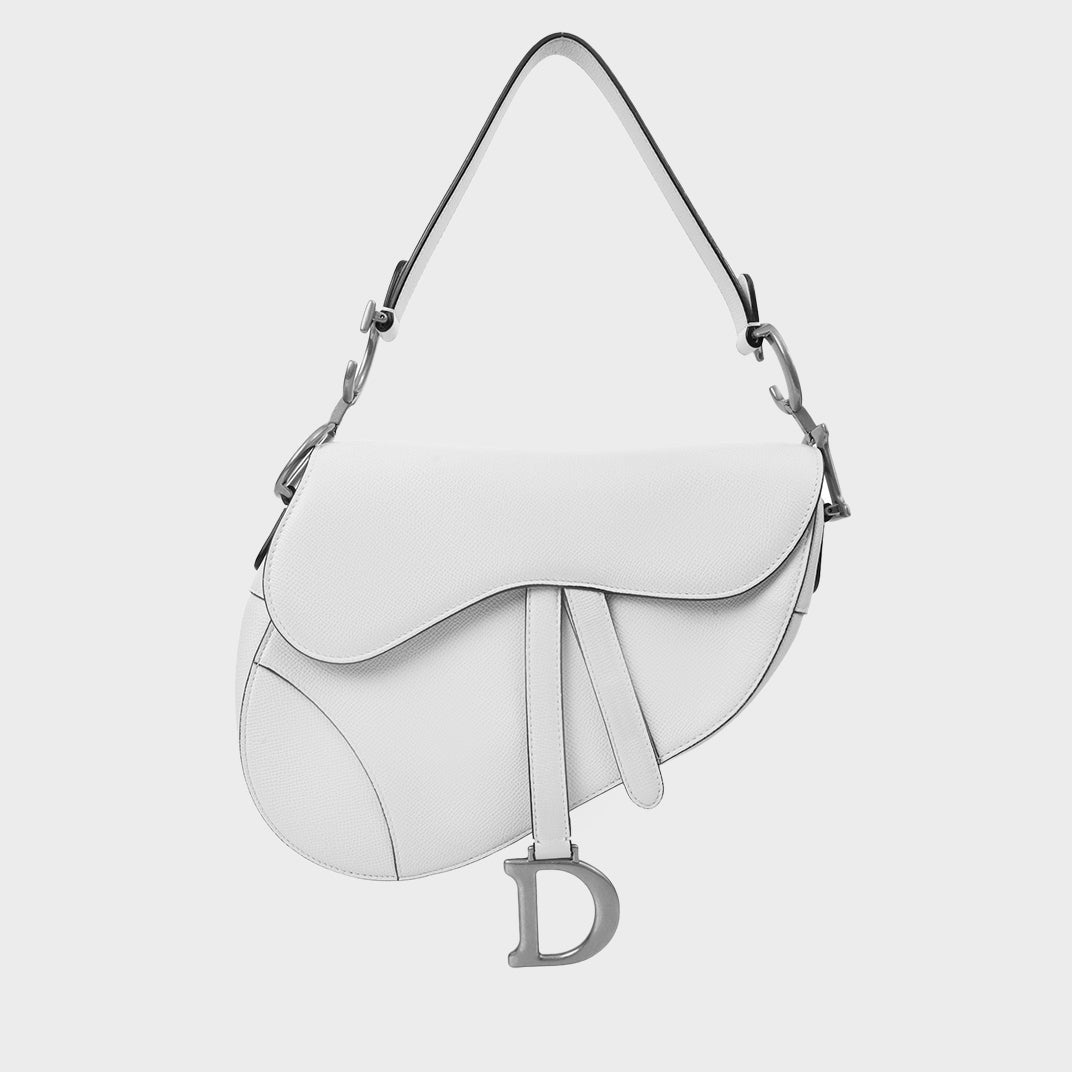 Christian dior white saddle bag hotsell