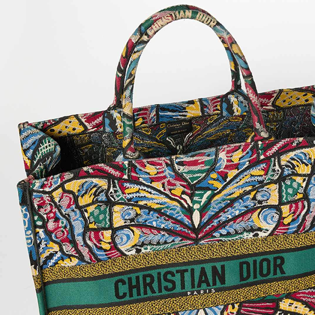 Large Multicolour Butterfly Book Tote