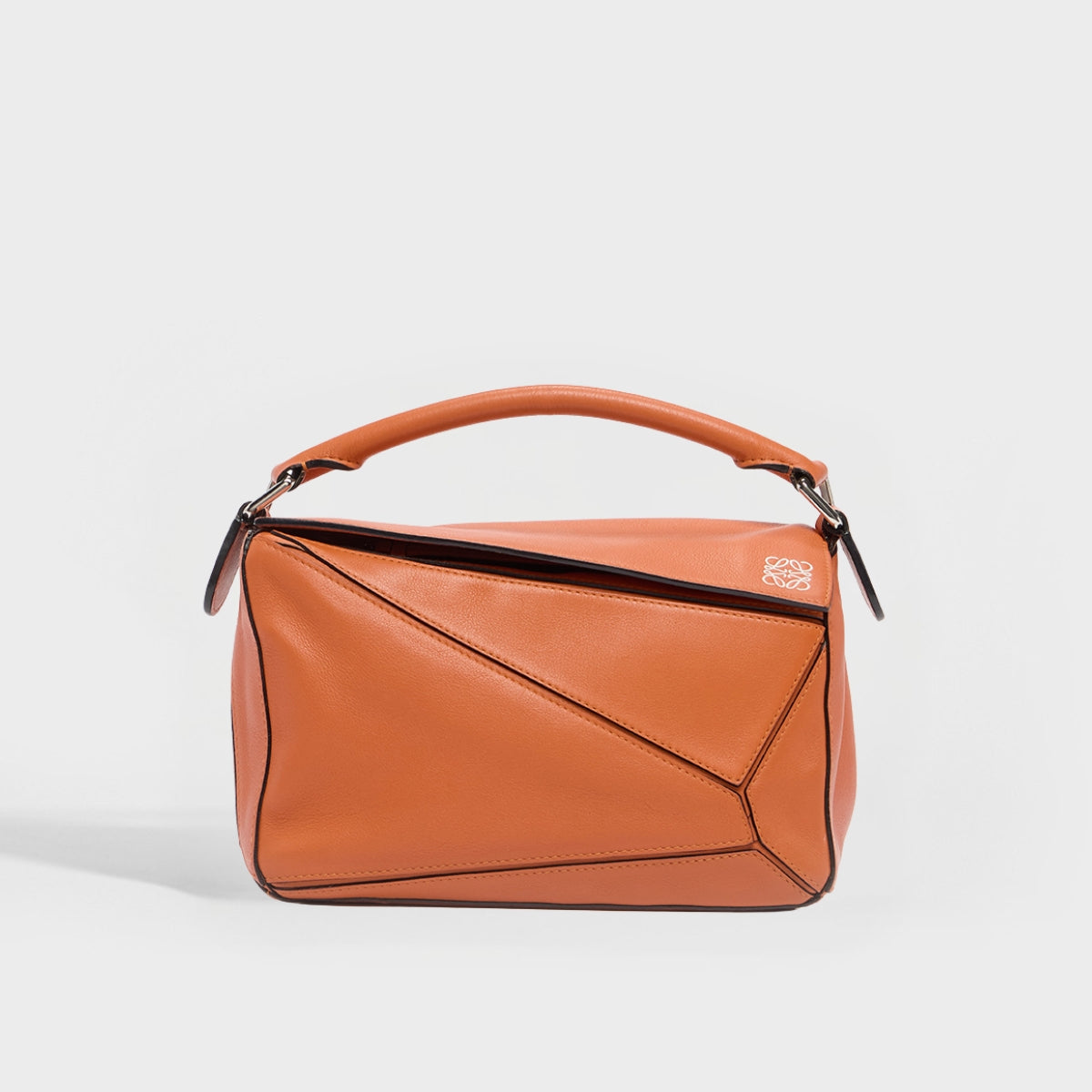 Small Puzzle Bag in Orange Leather