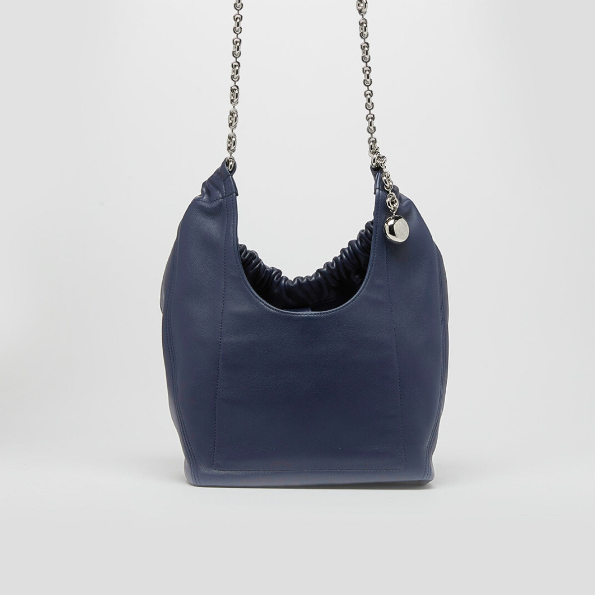 Small Squeeze Bag in Abyss Blue Nappa Leather
