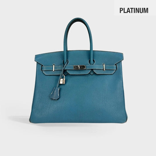 Togo Birkin 35 2003 in Blue Jean