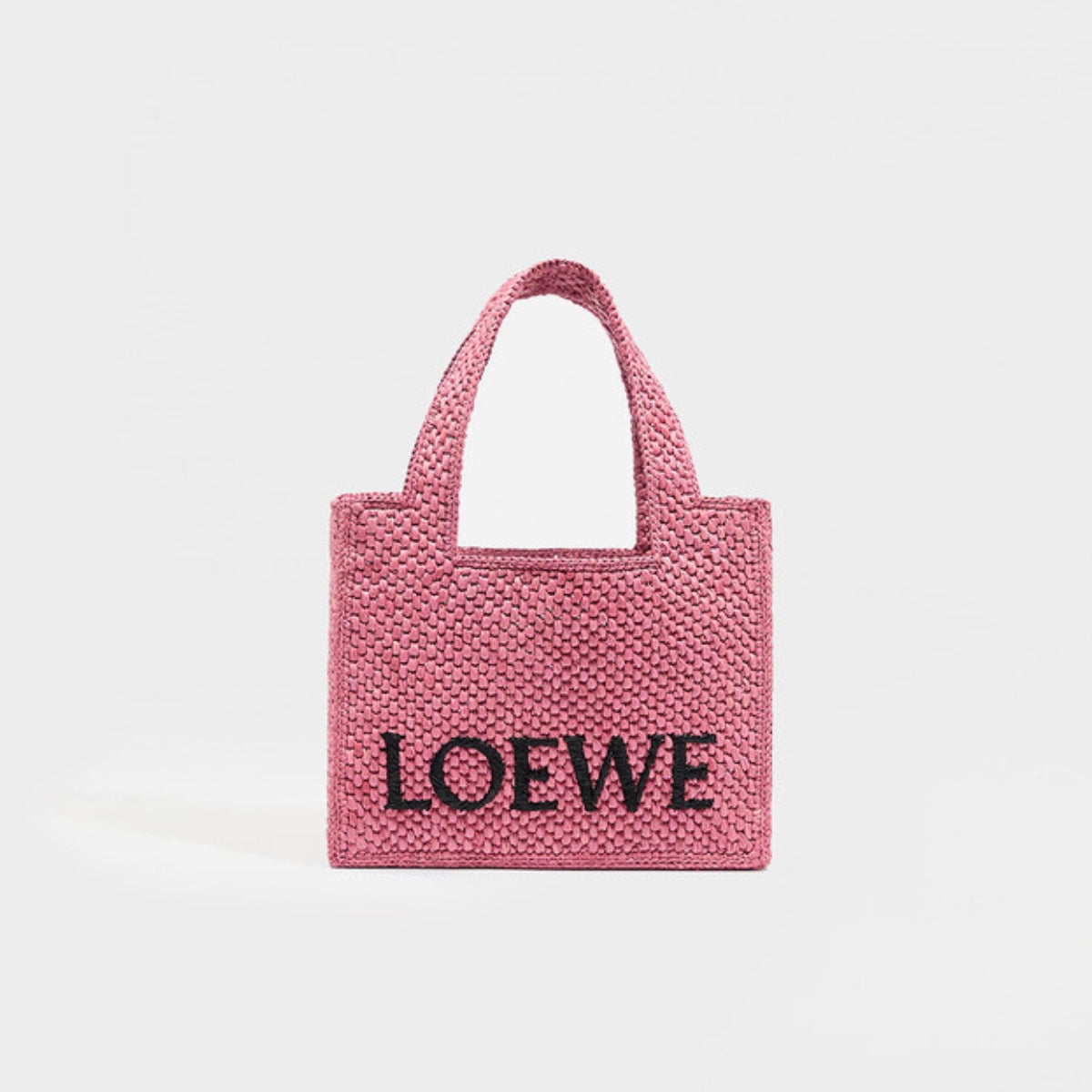 X Paula's Ibiza Mini Raffia Tote in Pink