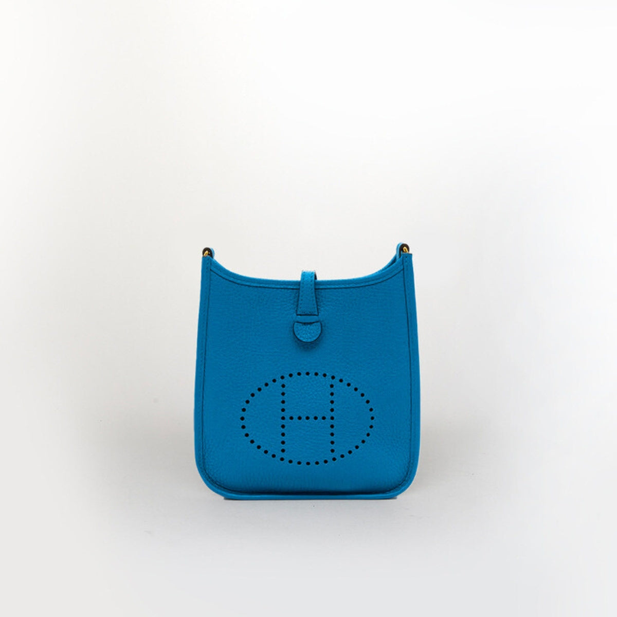 Mini Evelyne Bag in Bleu Zellige Clemence Leather
