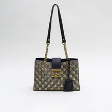 Load image into Gallery viewer, GUCCI Padlock Small GG Bees Shoulder Bag in GG Supreme with Black Leather [ReSale]