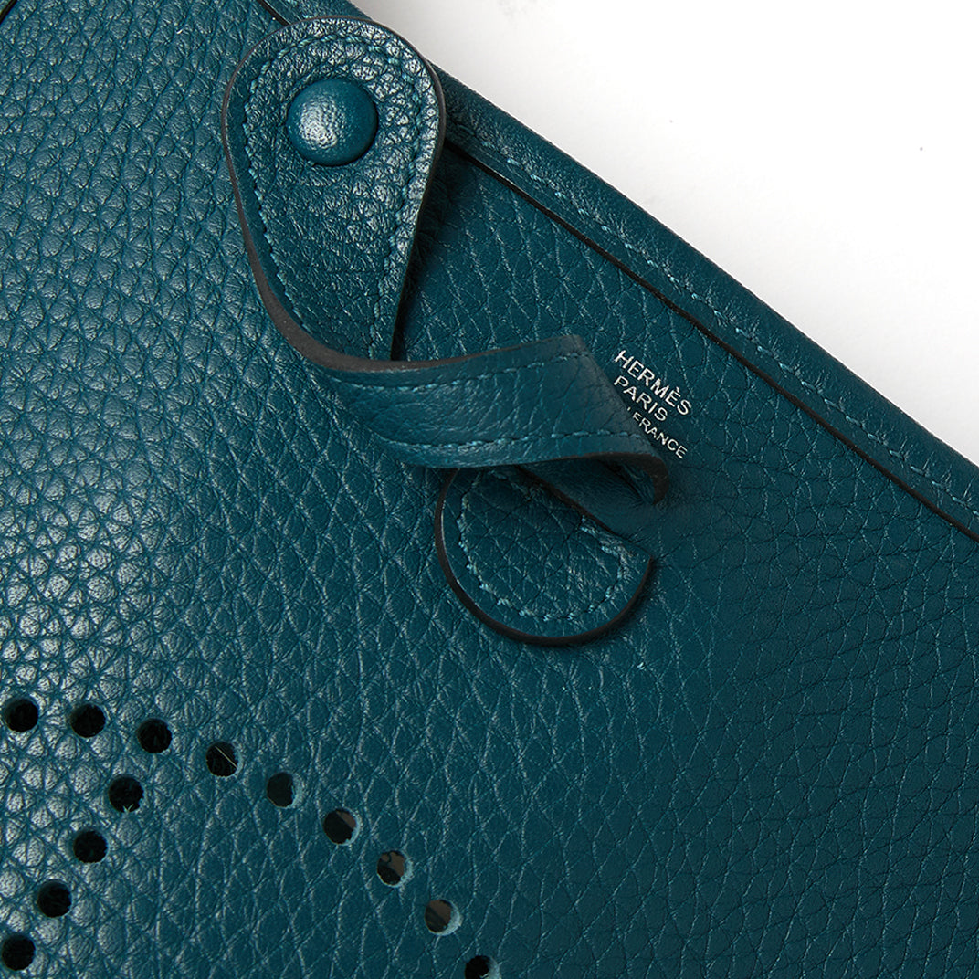 Mini Evelyne TPM Bag in Vert Bosphore Clemence Leather