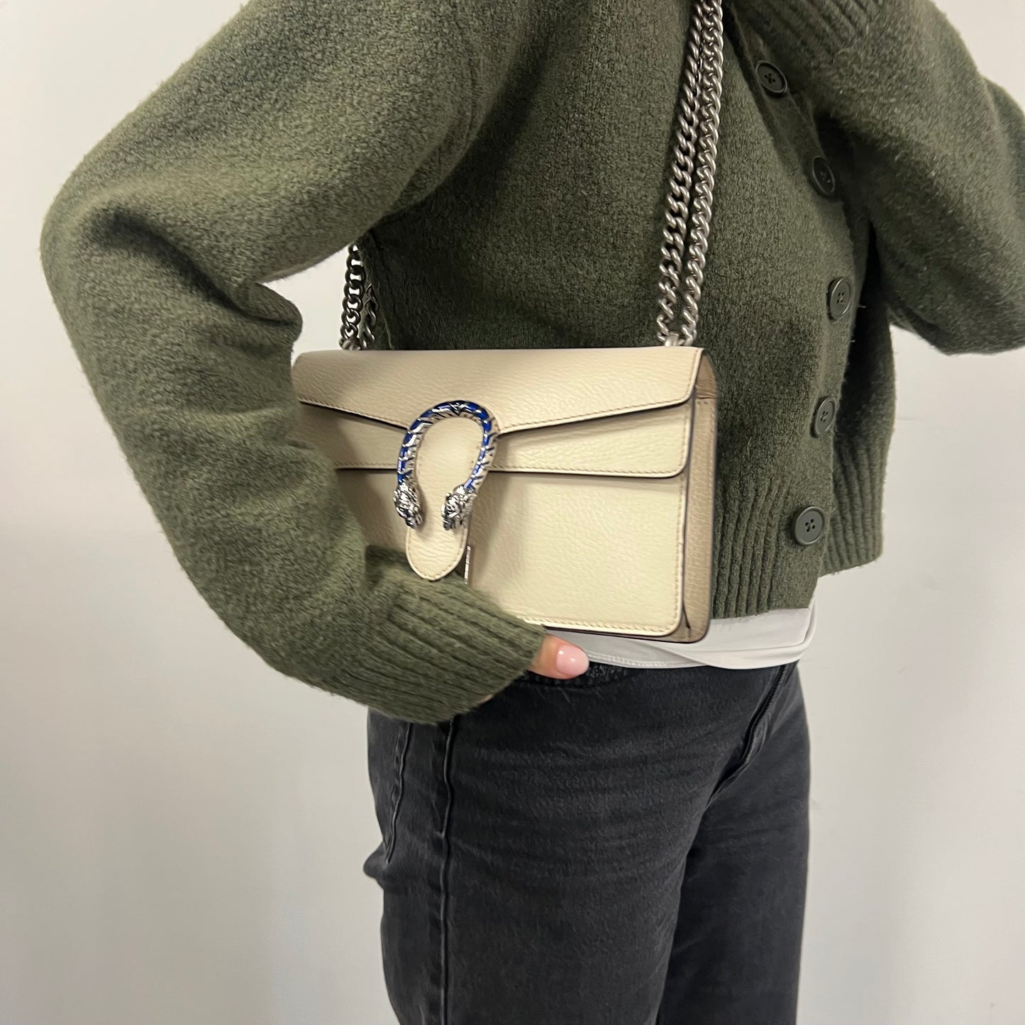 Dionysus Small Shoulder Bag in White
