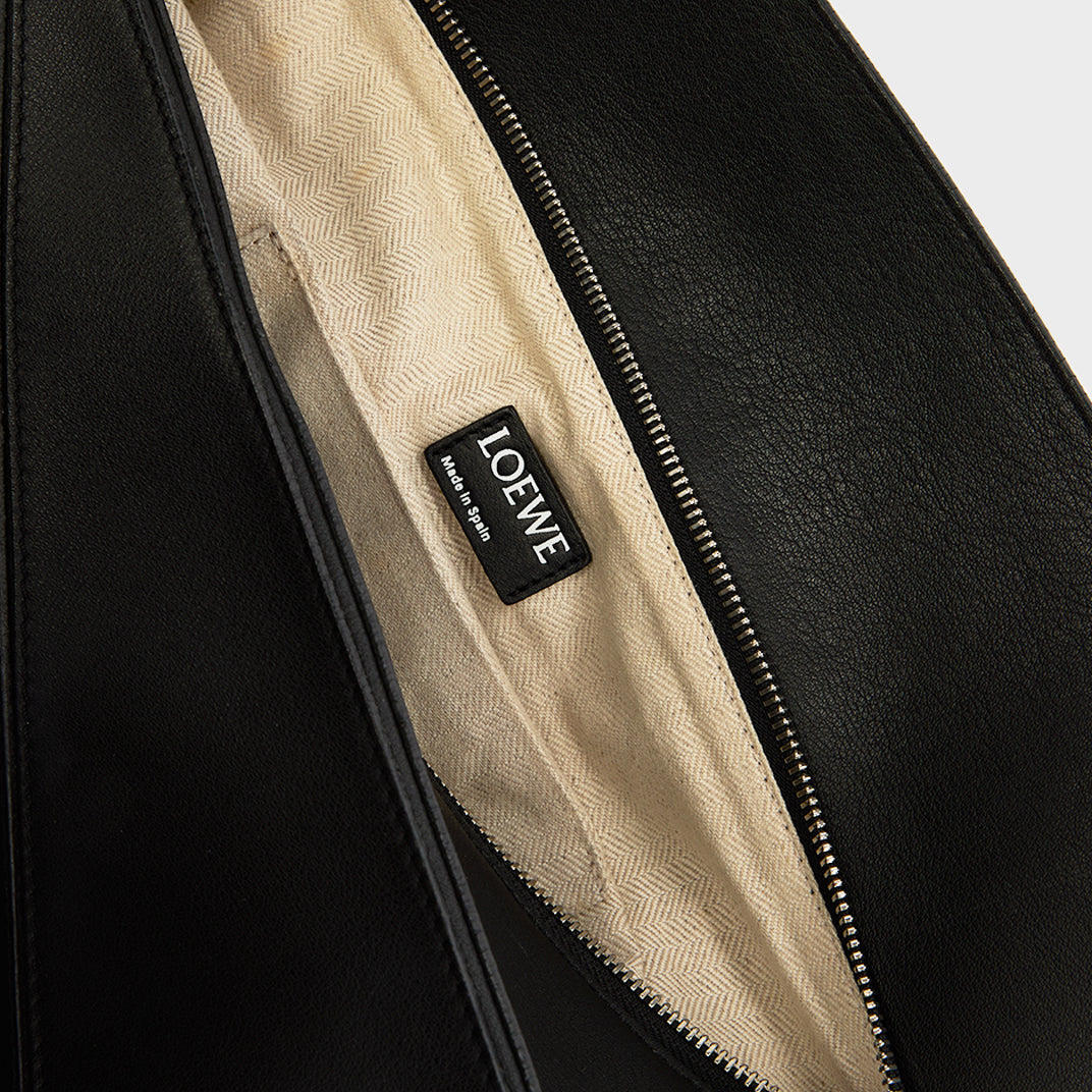 Large Puzzle Bag in Black Smooth Leather