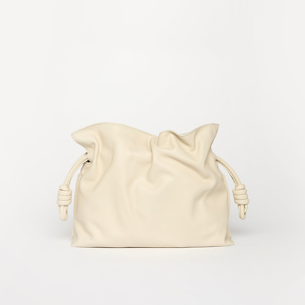 Medium Flamenco Clutch Bag in Sea Salt