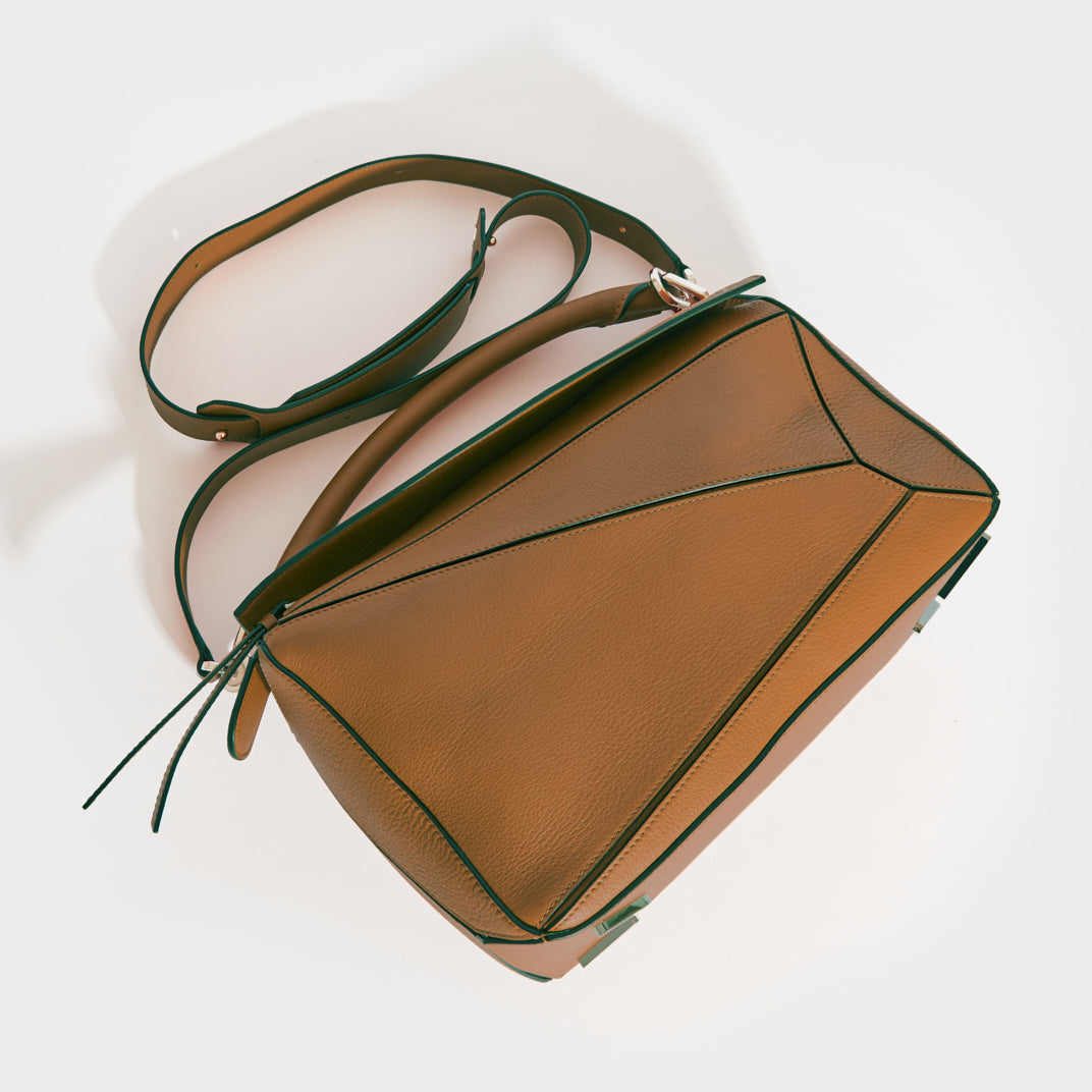 Medium Puzzle Bag in Light Tan Smooth Leather
