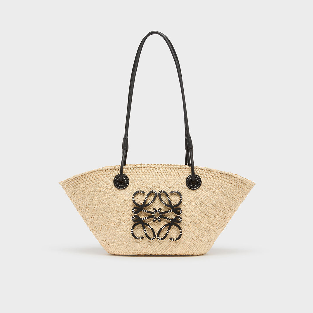 X Paula's Ibiza Small Anagram Basket Bag in Natural