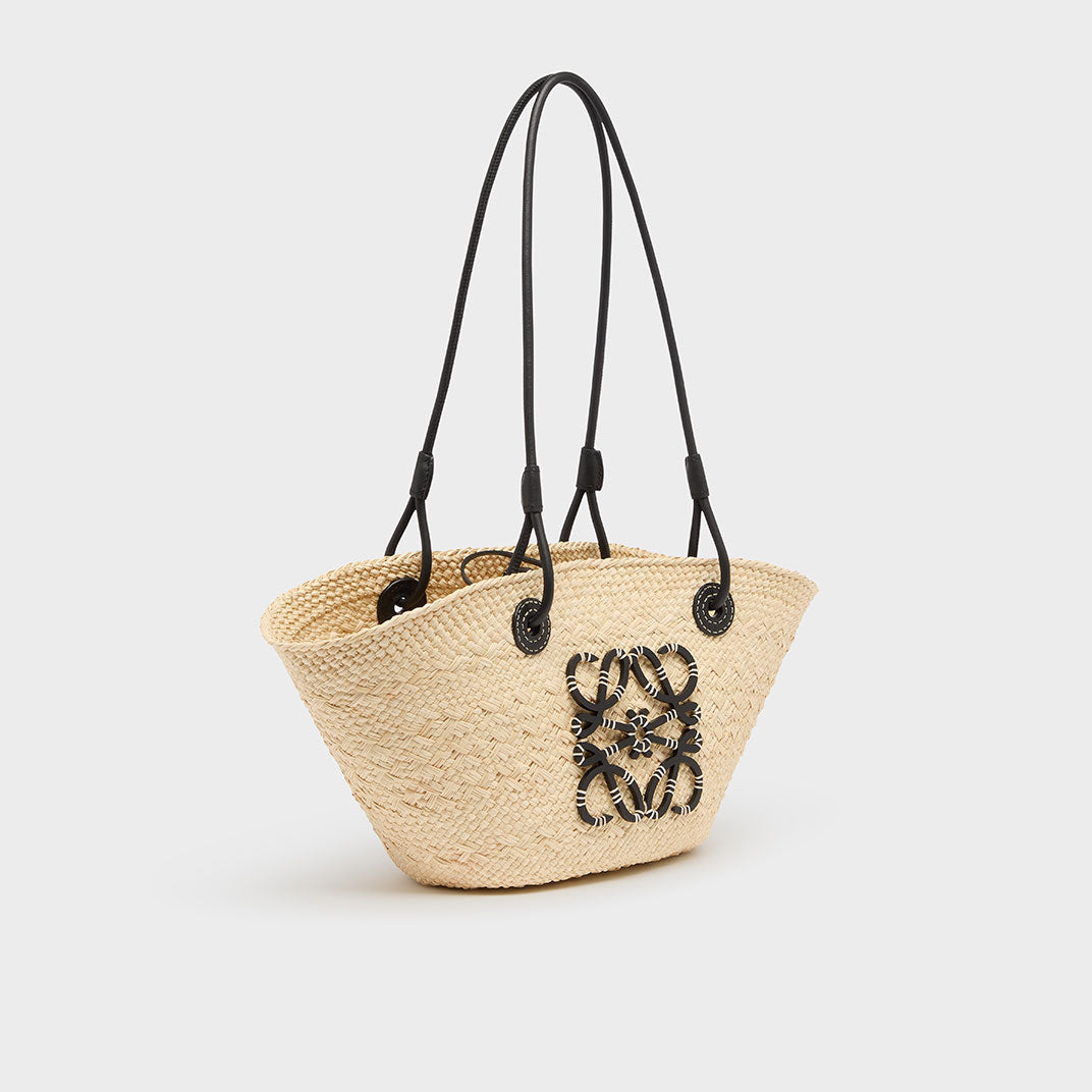 X Paula's Ibiza Small Anagram Basket Bag in Natural
