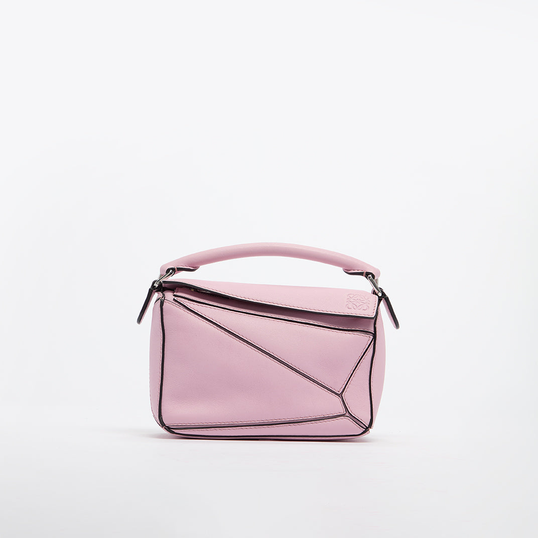 Mini Puzzle Bag in Baby Pink Leather