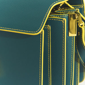 MARNI Trunk Shoulder Bag in Oil Blue