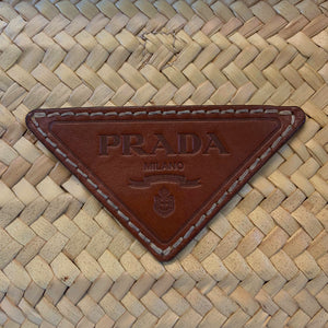 PRADA Natural Fibre and Leather Basket [ReSale]