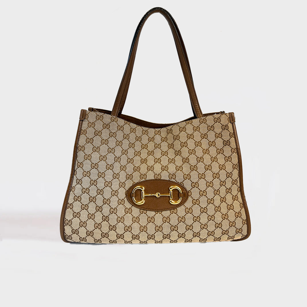 GUCCI Pre Owned 1955 Horsebit Tote Bag COCOON