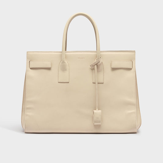 Sac de Jour Large in Beige Leather
