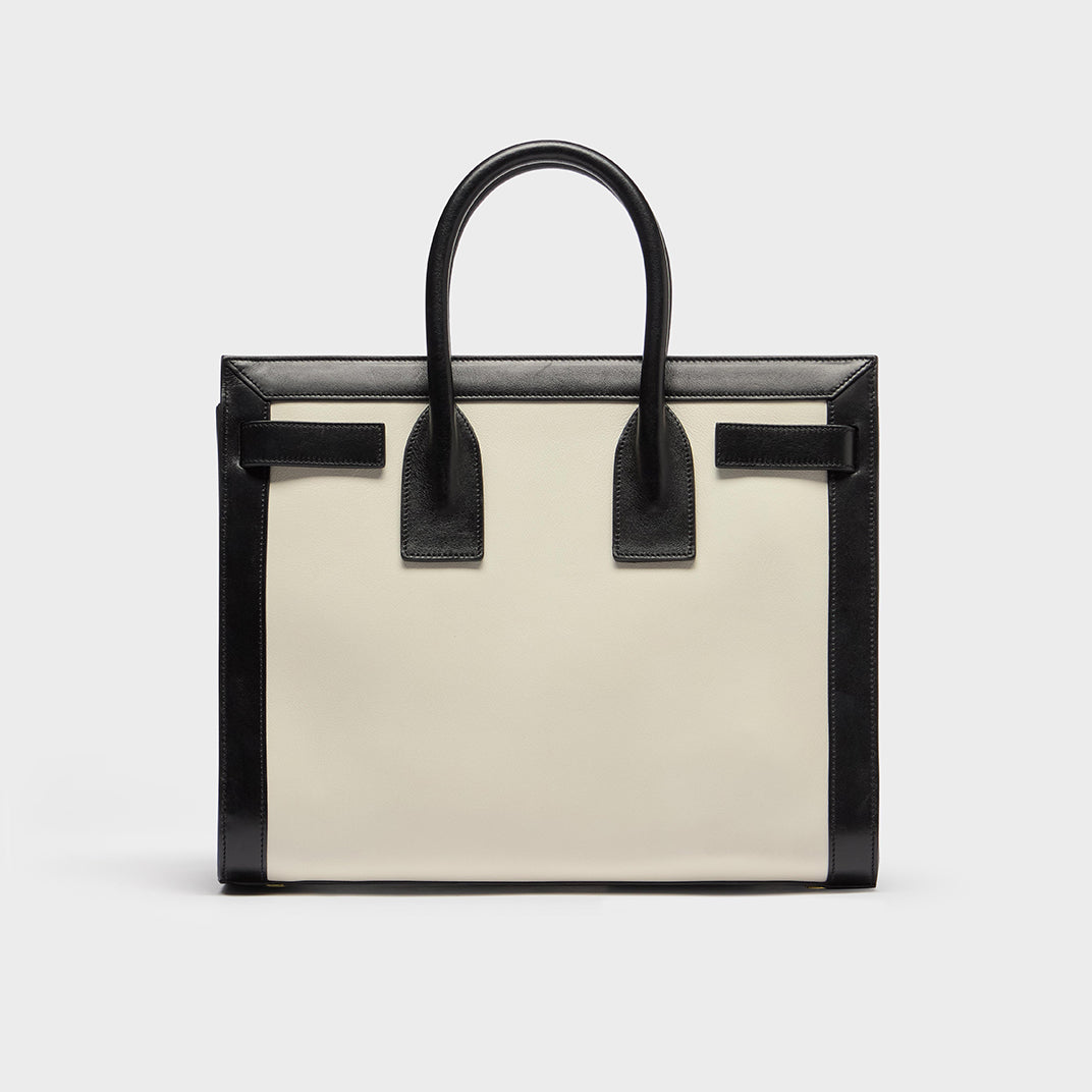 Medium Sac de Jour in White and Black