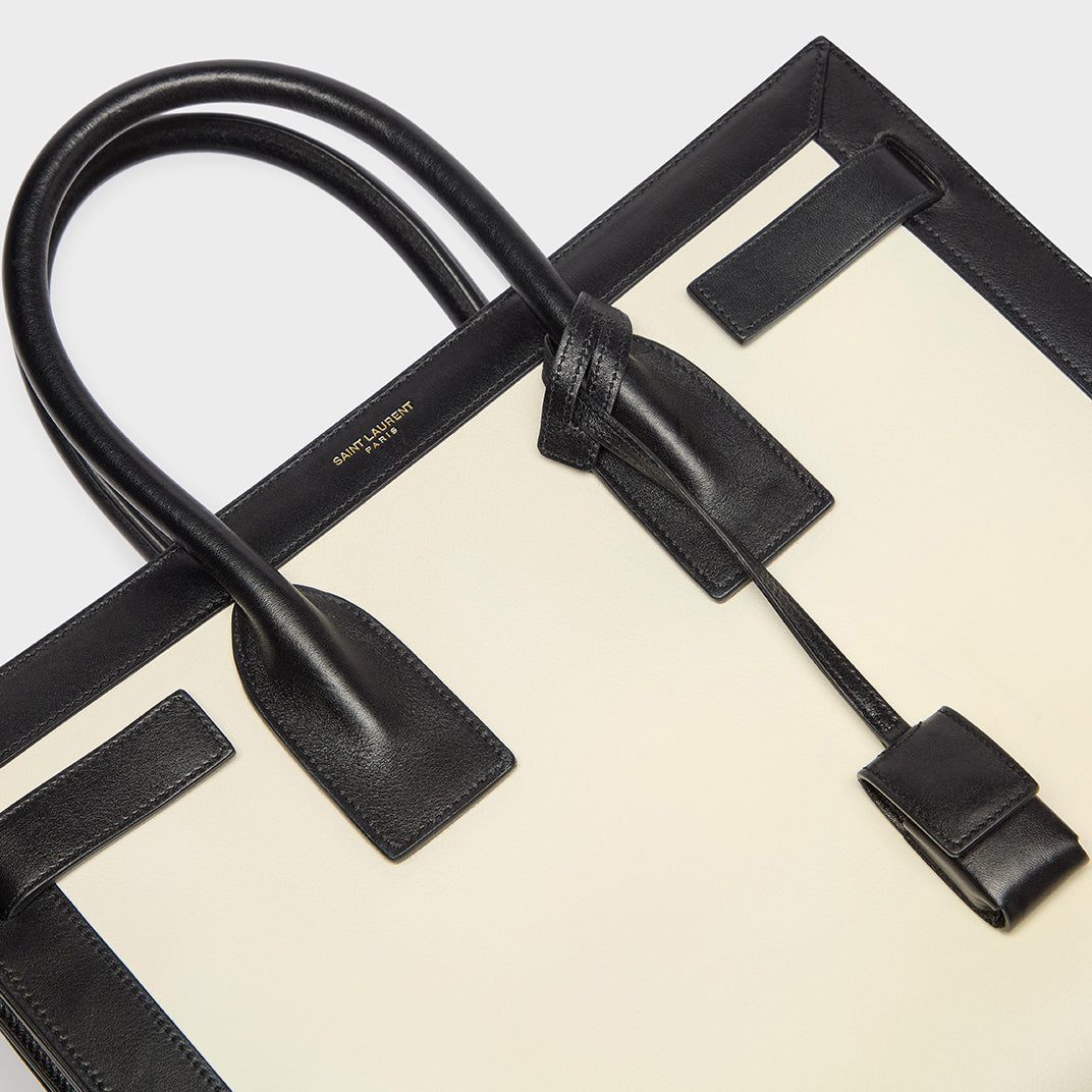 Medium Sac de Jour in White and Black