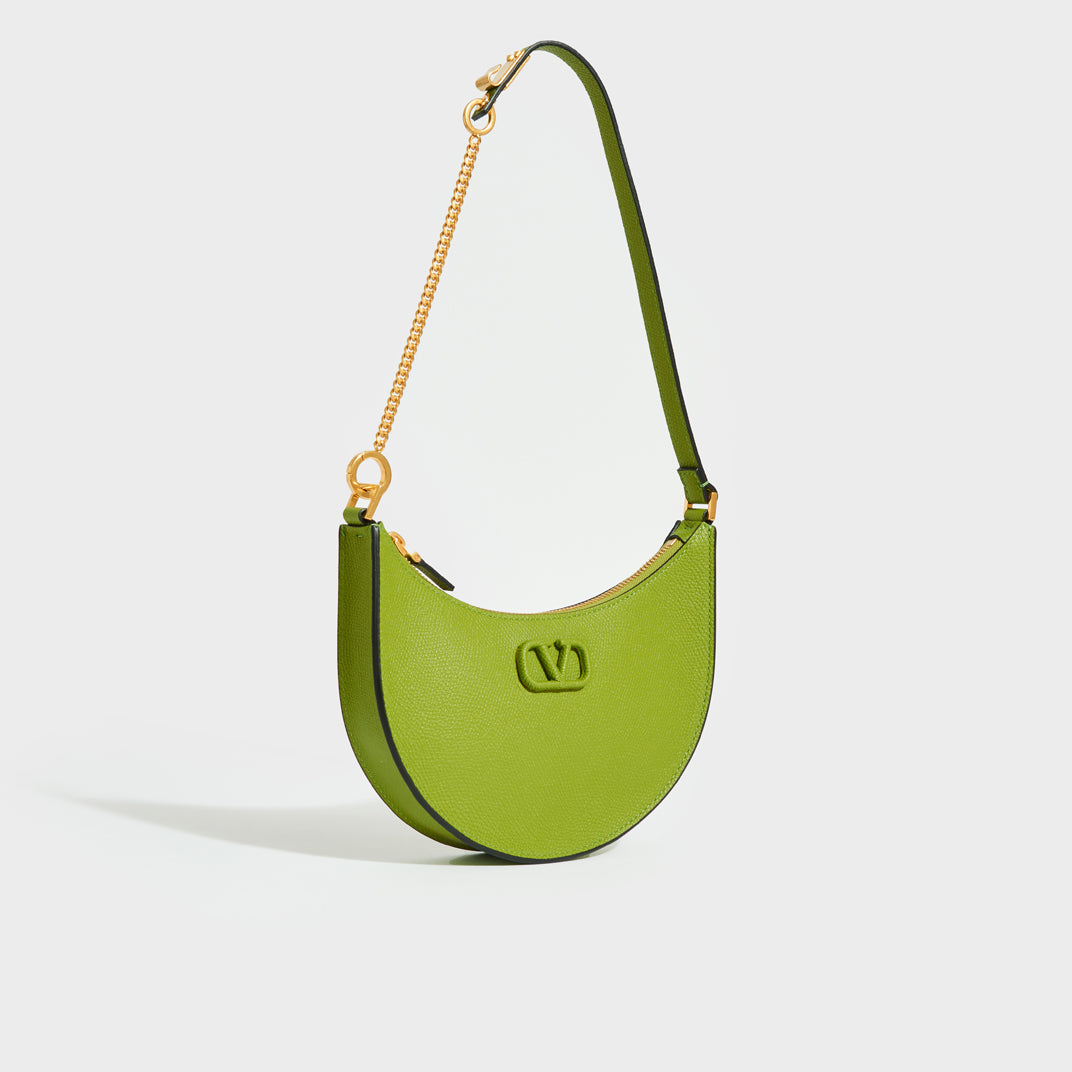 Garavani V-Logo Signature Mini Shoulder Bag in Green
