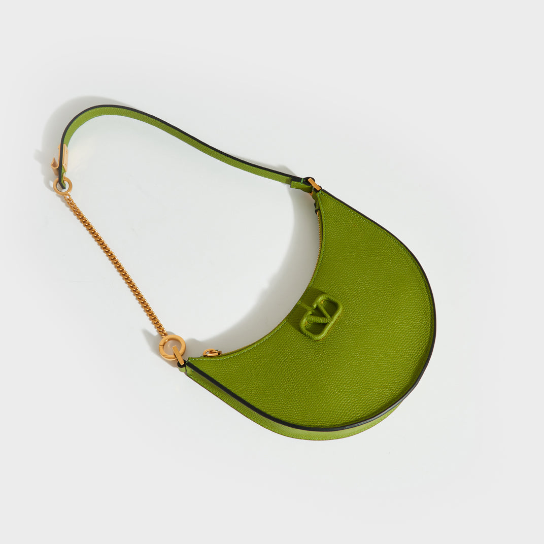 Garavani V-Logo Signature Mini Shoulder Bag in Green