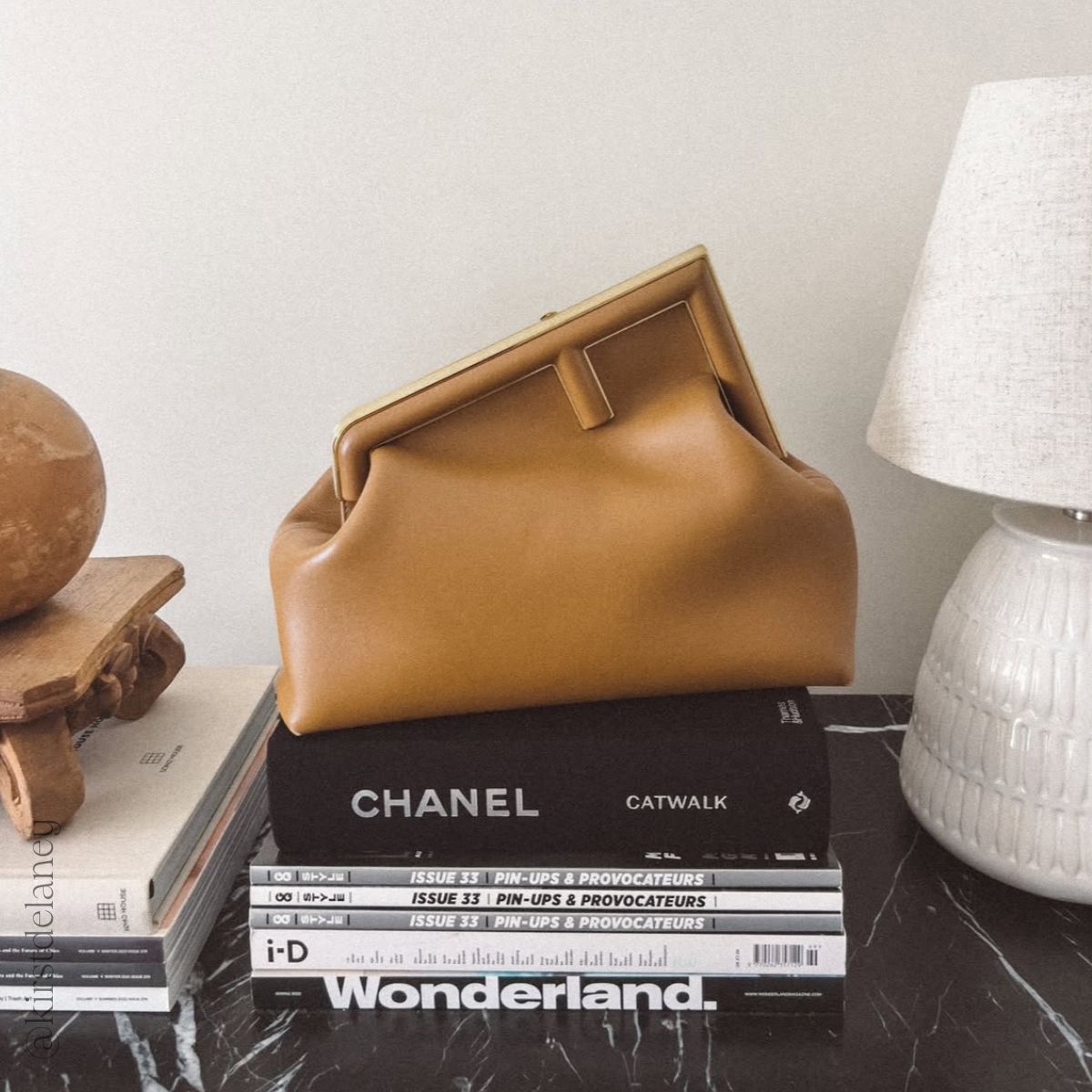 First Medium Shoulder Bag in Brown