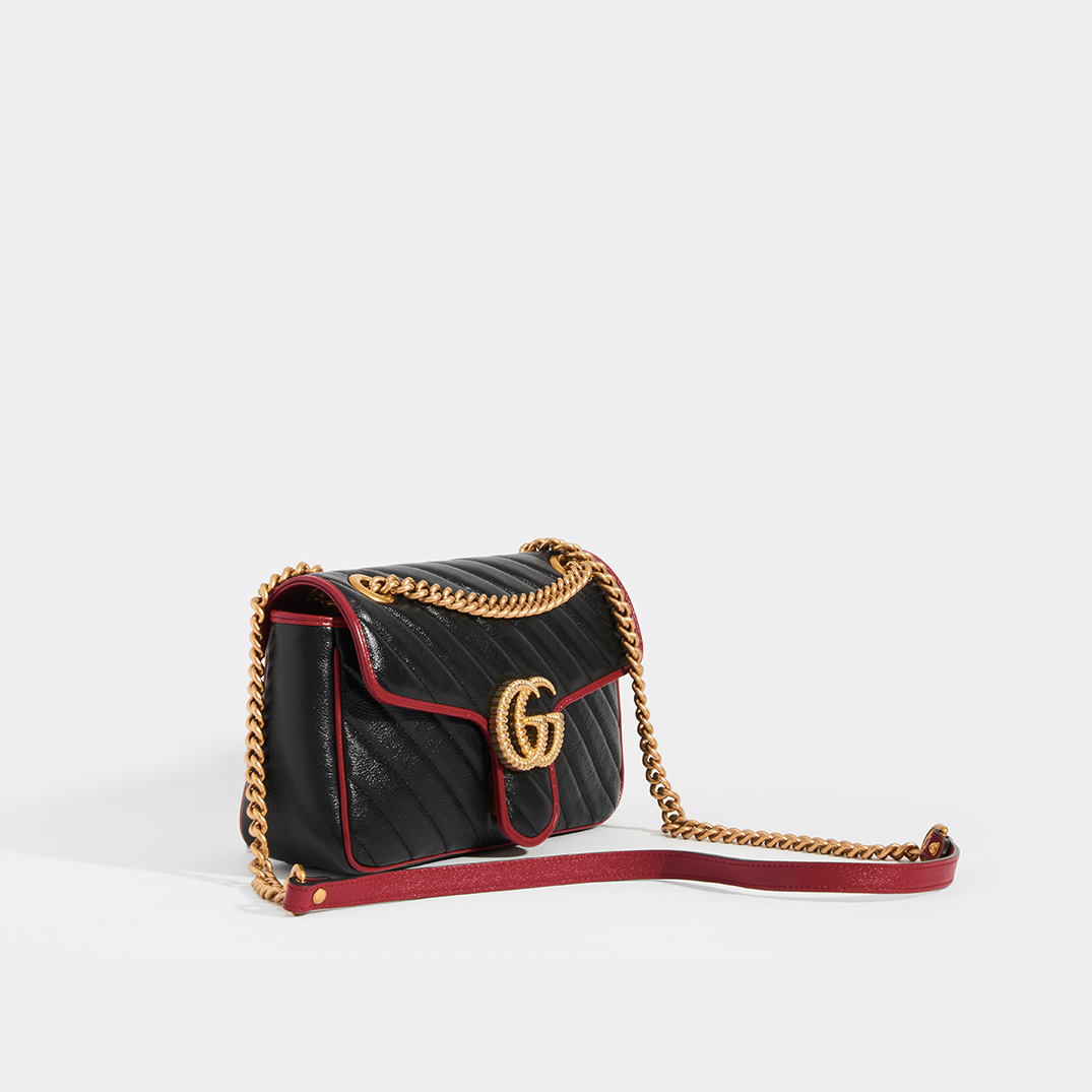 Sac GG Marmont En Cuir en Rouge – Gucci