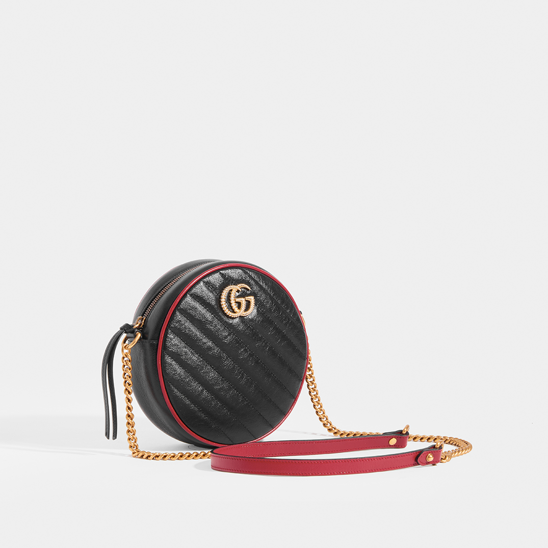 Gg marmont mini round shoulder bag online