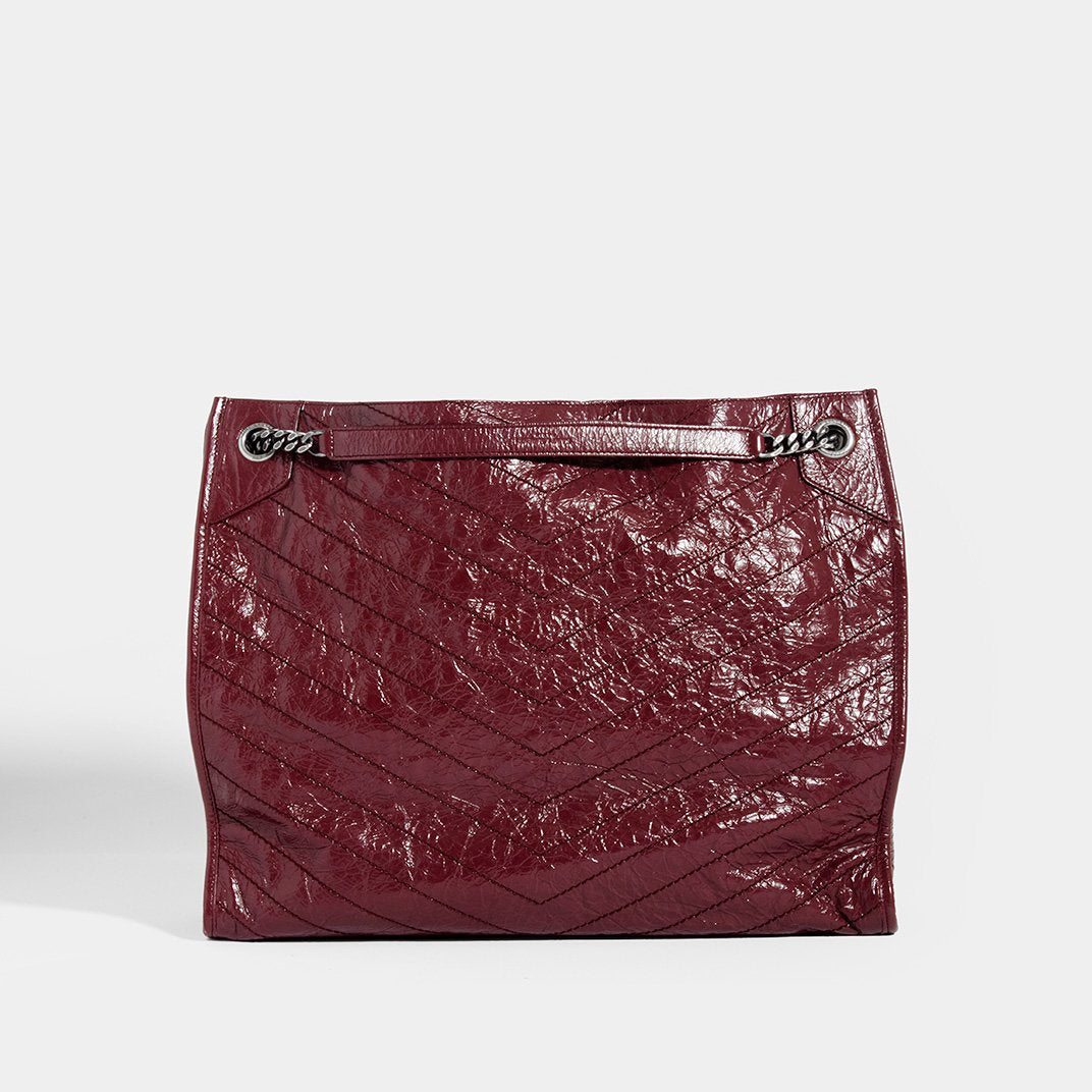 Niki Shopper Tote in Burgundy