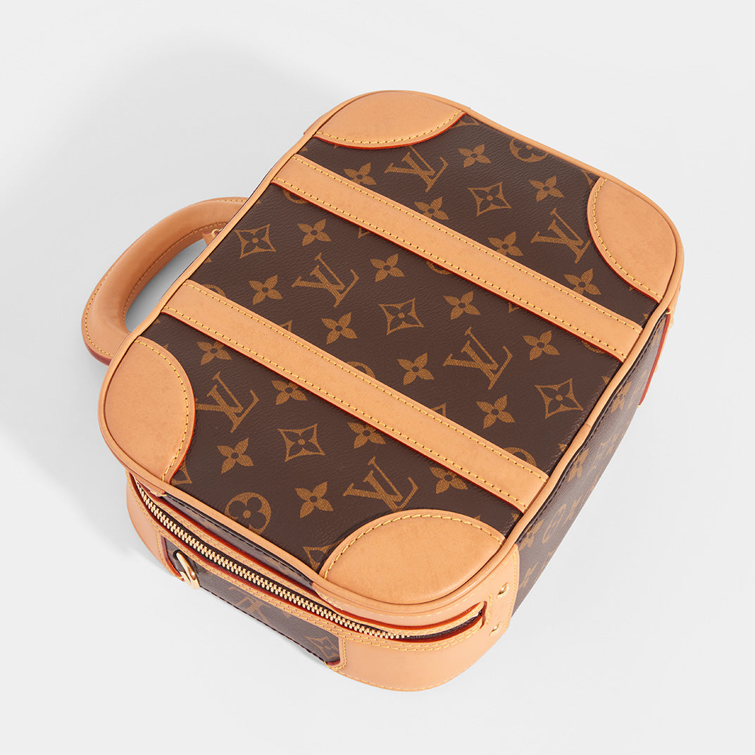 Top of LOUIS VUITTON Monogram Valisette PM Top Handle Bag in Brown