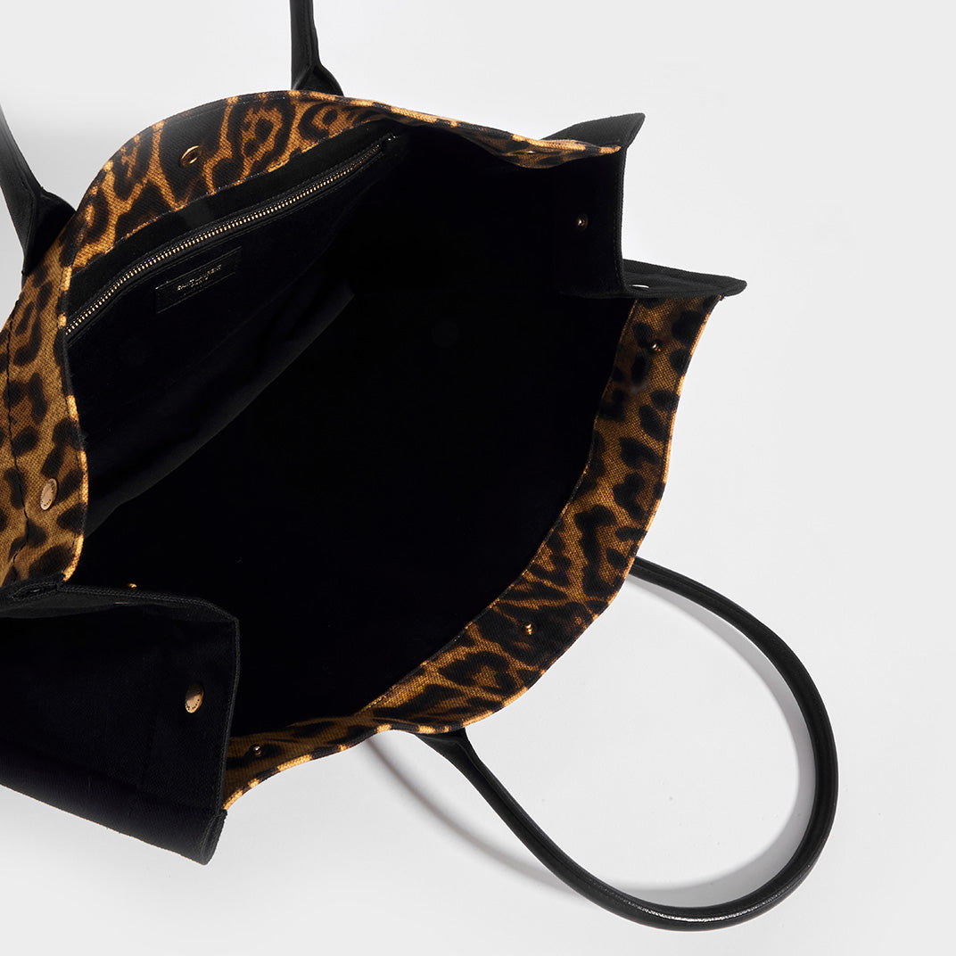 Rive Gauche Tote Bag in Leopard Print