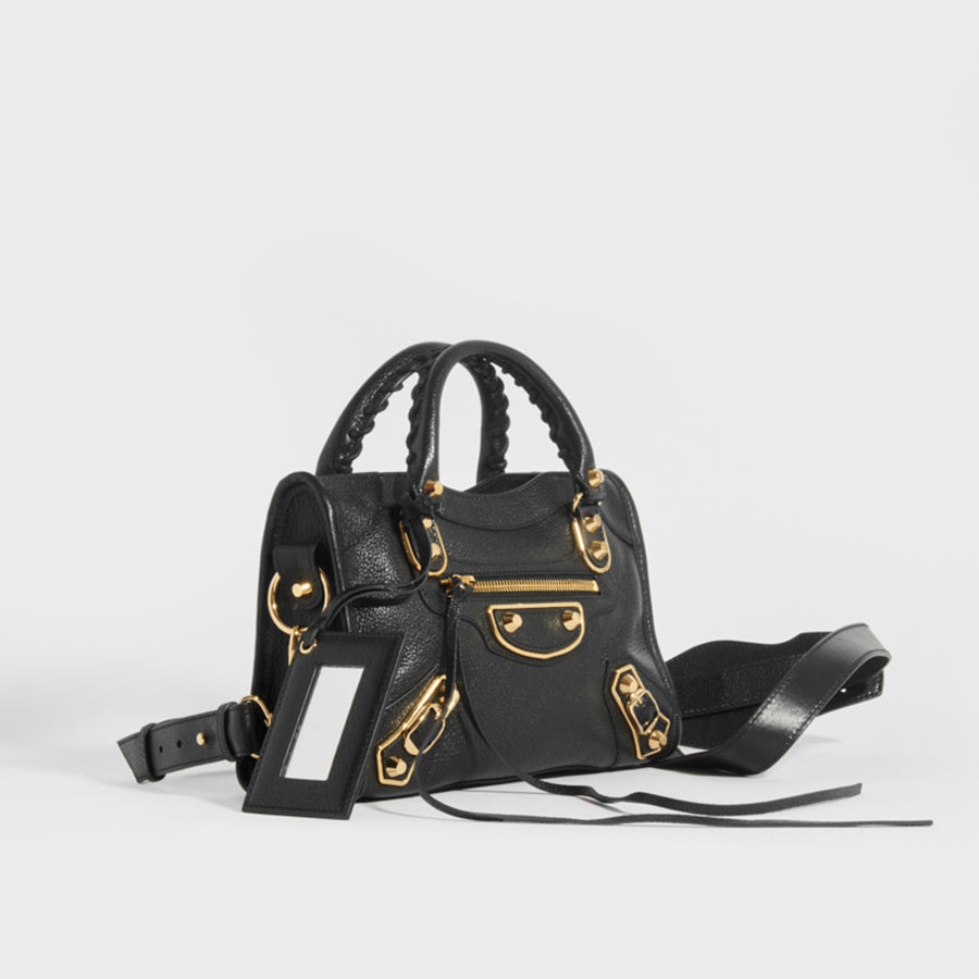 Balenciaga mini online city metallic edge
