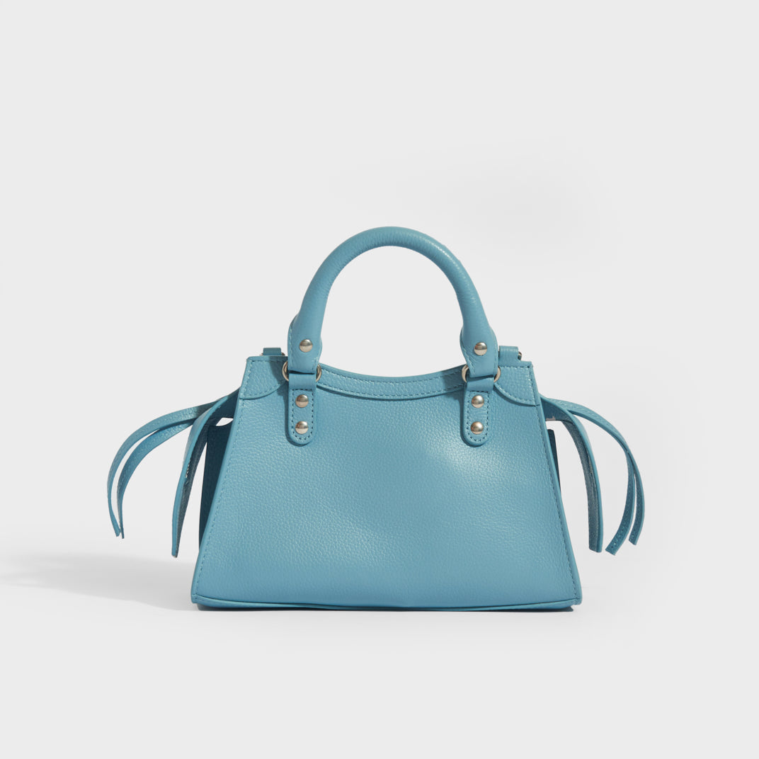Mini Neo Classic City Leather Bag in Blue Grey