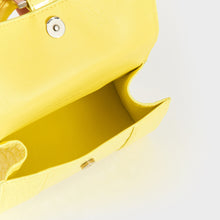 Load image into Gallery viewer, BALENCIAGA XS Hourglass Top Handle Bag in Light Yellow Embossed Croc