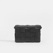 Load image into Gallery viewer, Back of BOTTEGA VENETA Cassette Maxi Intrecciato Bag in Black Leather