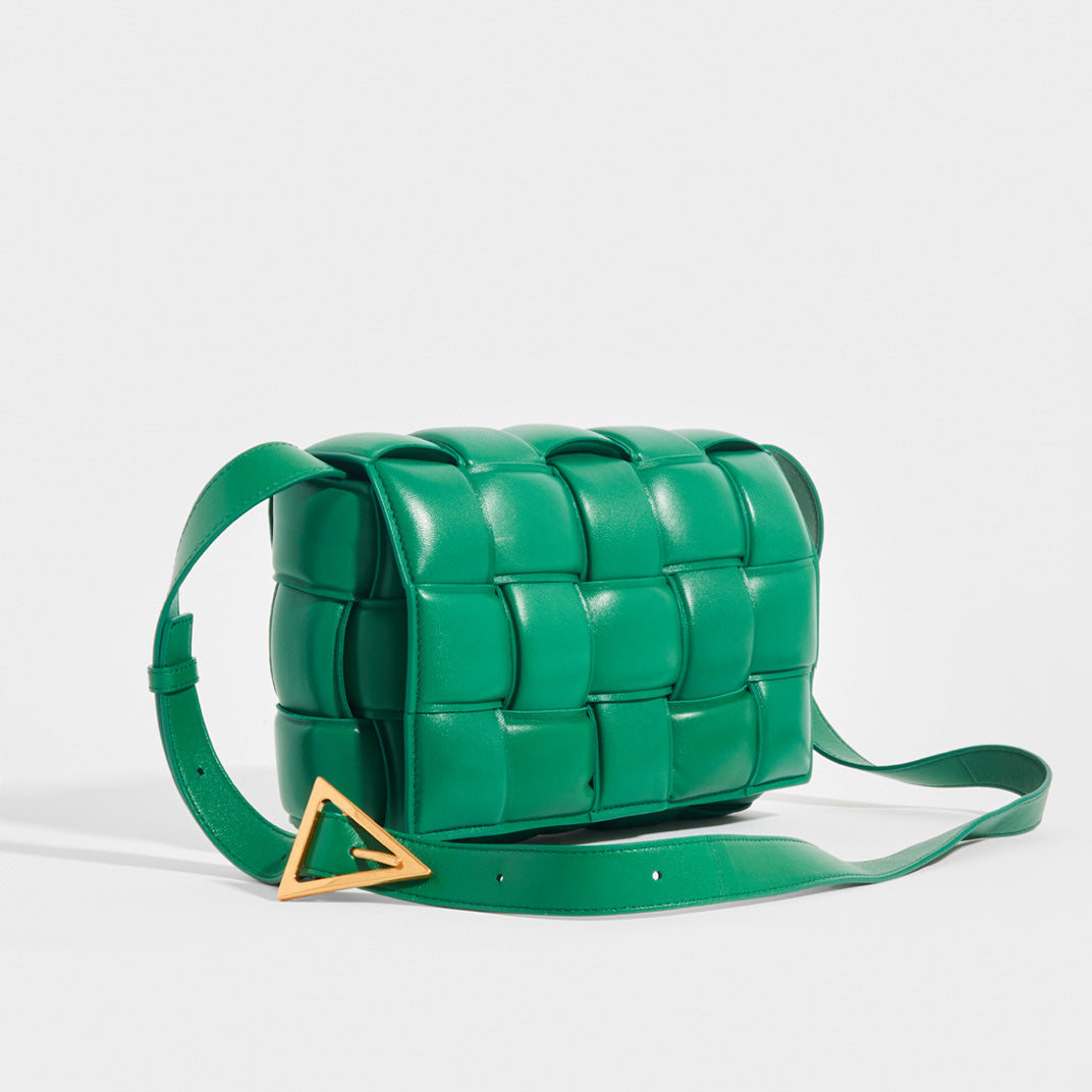 Bottega Veneta - Cassette Racing Green Padded Woven Leather Bag