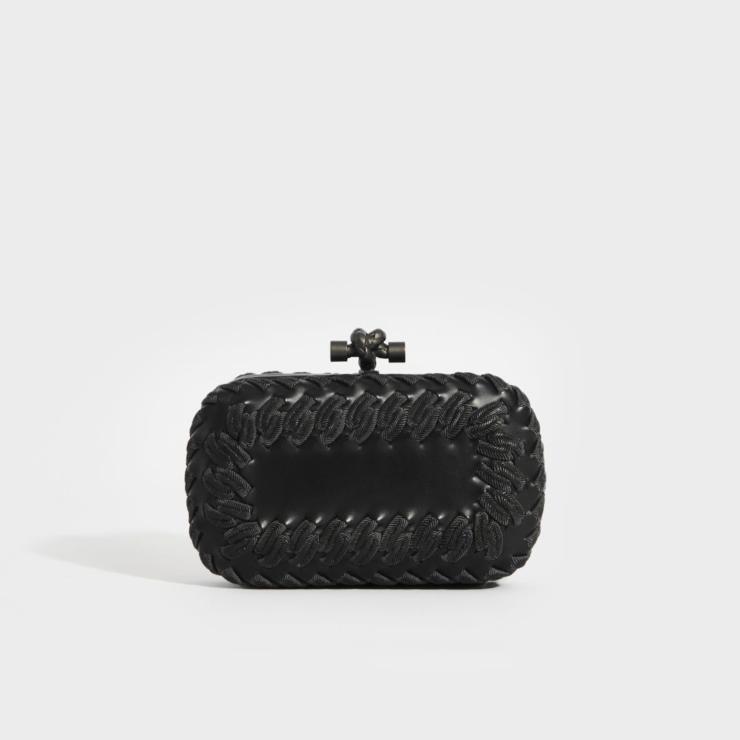 BOTTEGA VENETA Passementerie Knot Clutch Bag in Black