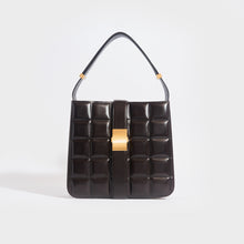 Load image into Gallery viewer, Front view of the BOTTEGA VENETA The Padded Marie Leather Shoulder Bag in Fondente