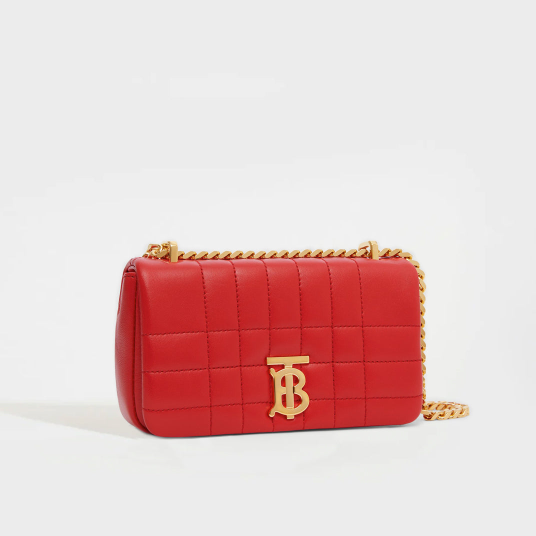 Mini Quilted Lola Bag in Bright Red